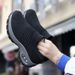 Fashion Breathable Walking Mesh Platform Sneakers For Women Gym Vulcanized Shoes Black Female Footwear_desvips.com