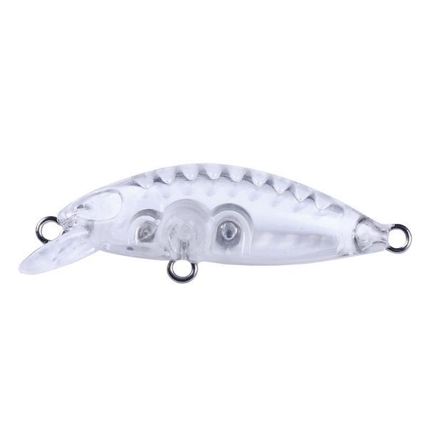 10pcs 4cm 1.7g Unpainted Minnow Fishing Bait DIY Blank Body Wobbler Realistic Jerkbait For Bass Pike Custom Painting Tackle_desvips.com