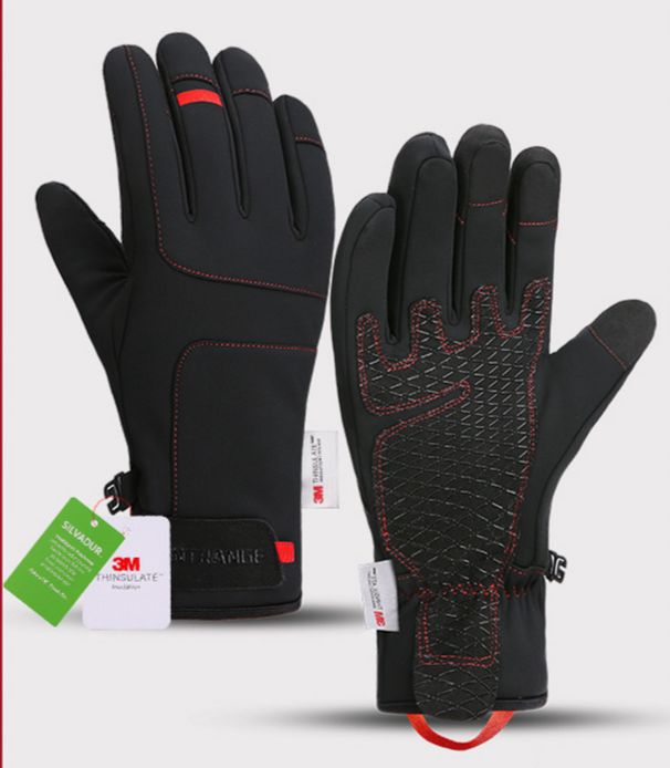 Uisex Ski For Me Ad Wome Atibacterial 3M Sherry Cotto Cycg Widproof Waterproof Bag Warm Witer Gloves Touch_desvips.com