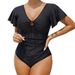 New One-piece Spa Swimsuit For Women Conservative Belly Cover To Slim Beach_desvips.com