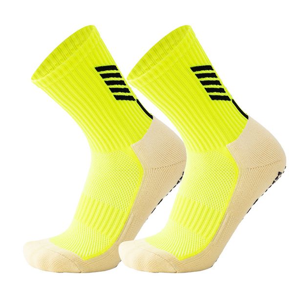 Men's And Women's Non-Slip Football Socks Thickened Terry Cloth Sole Dotted Adhesive Sports Yoga Socks Football Sports Gear_desvips.com