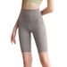 Women's Yoga High Waist Hip Lift Tight-Fitting Outdoor Fitness Mid-Length Running Cycling Nylon Sports Shorts_desvips.com