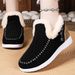 Shoes Cotton Shoes Winter New Women's Shoes Velvet Thickened Snow Boots One Pedal Short Boots Fashionable Warm Cotton Boots_desvips.com