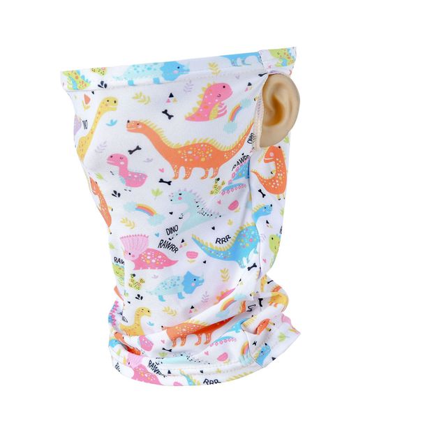 Cooling Neck Gaiter For Kids - Breathable UV Protection Face Cover With Fun Dinosaur/Rocket Prints_desvips.com