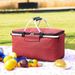 Outdoor Insulation Basket Aluminum Foil Thick Picnic Basket Oxford Cloth Folding Picnic Bag Insulation Box Ice Bag Ice Basket_desvips.com