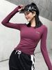 Women's Fitness Top, Tight-fitting Long-sleeved Sports Wear, Popular Yoga Outfit, Running Training Clothes, Gym Workout T-shirt_desvips.com