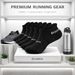 Mens Running Ankle Socks Terry Cushioned Moisture Wicking Low Cut Anti Blister Comfort 6 Pairs Athletic Socks_desvips.com