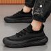 Men's Shoes Summer New Breathable Flying Weave Shoes Men's Thick Bottom Hundred Casual Fashion Running Shoes_desvips.com