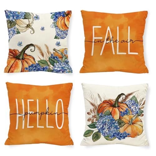 Tikeciti Spring/Summer Lemon Pillowcase Blue Hydrangea 45.72 X 45.72cm Cover, Hello Sunshine Decorative Farmhouse_desvips.com