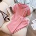 Women's Clothing Pink sports suit for women summer 2023 new high-end fashion versatile loose short-sleeved two-piece suit_desvips.com