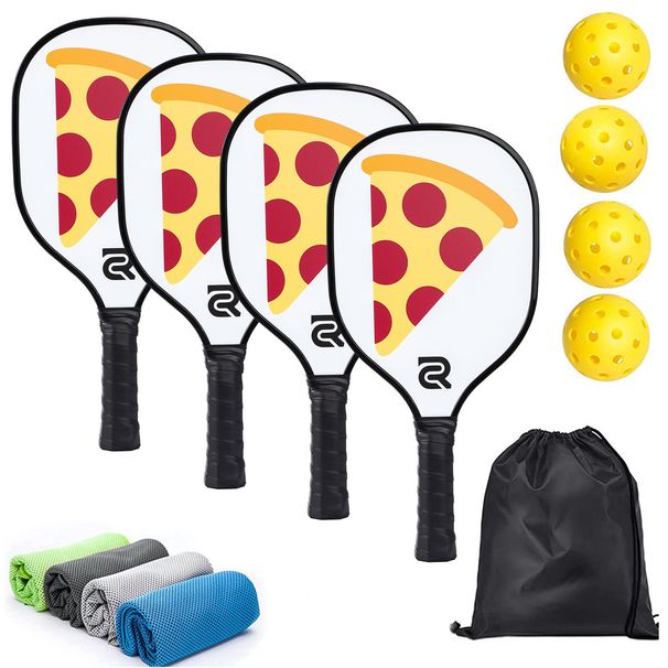 Fitness Equipments Pickleball Paddle Pickleball Paddle Combination Wooden Pickleball Paddle Set Outdoor Leisure Beach Paddle_desvips.com
