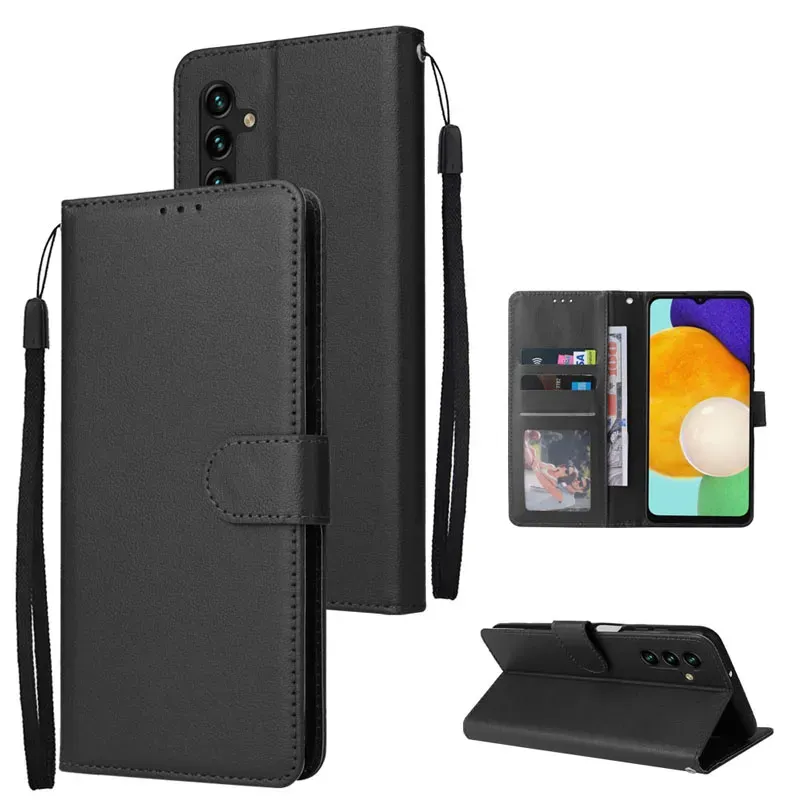 HS PU Leather Wallet Cases PhotoFrame Card Slot TPU Cover For Samsung S23 Ultra Plus A04S A04 A23E A23S A14 A04E A34 A54_desvips.com