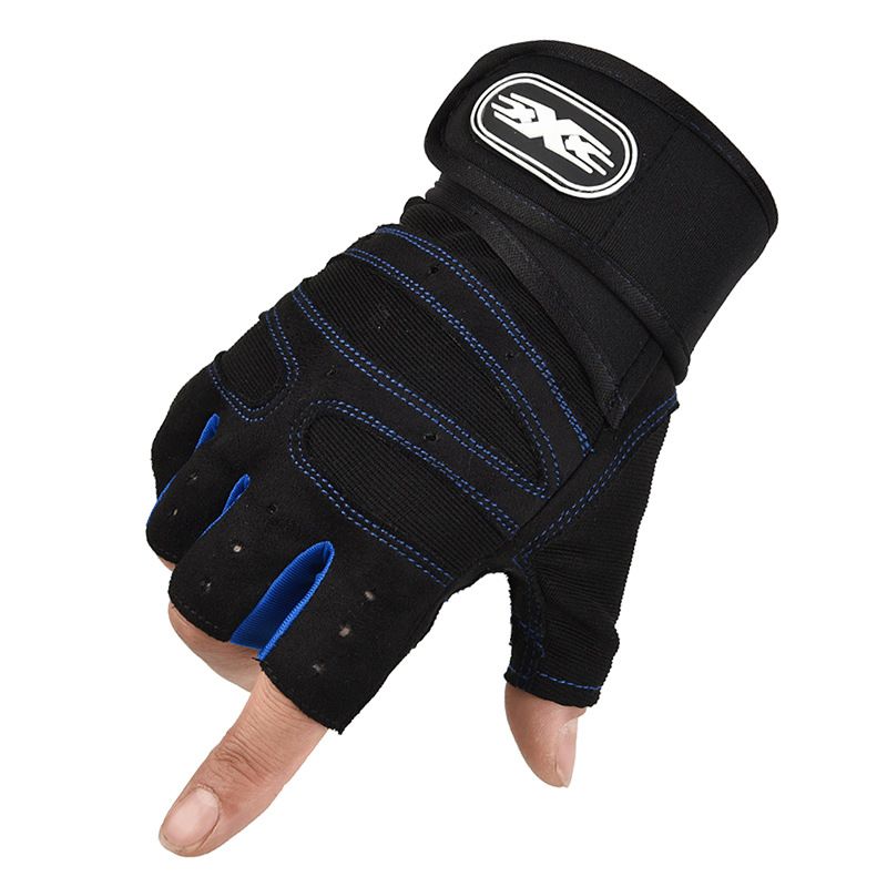 Unisex Half-Finger Gym Gloves – Non-Slip Breathable Workout Gloves With Wrist Support_desvips.com