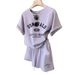 2025 Cross-Border Foreign Trade Women's Summer Sports Casual Outfit, Loose And Fashionable, Youthful Short-Sleeve Shorts_desvips.com