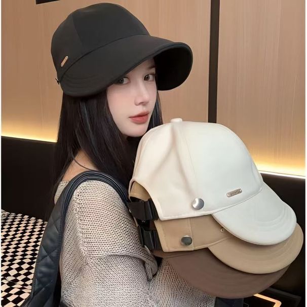 for Women Spring Summer Quick-Dry Sun Protection Internet Celebrity Duckbill Cap Versatile Face-Slimming Ponytail_desvips.com