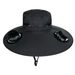 Solar Powered Fan For Men, Summer Outdoor Hiking Fishing UV Sunshade Extra Large Brim Sun Protection Fisherman Hat_desvips.com