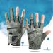 Sports Men And Women Sunscreen Gloves Summer Outdoor Cycling Driving UV Protection Ice Silk Half Finger Non-Slip Fishing Gloves Breathable And Durable_desvips.com