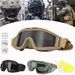 Sports Eyewears Tactical Goggles With Superior Anti Fog Feature Durable Frame Crystal Clear Lenses_desvips.com