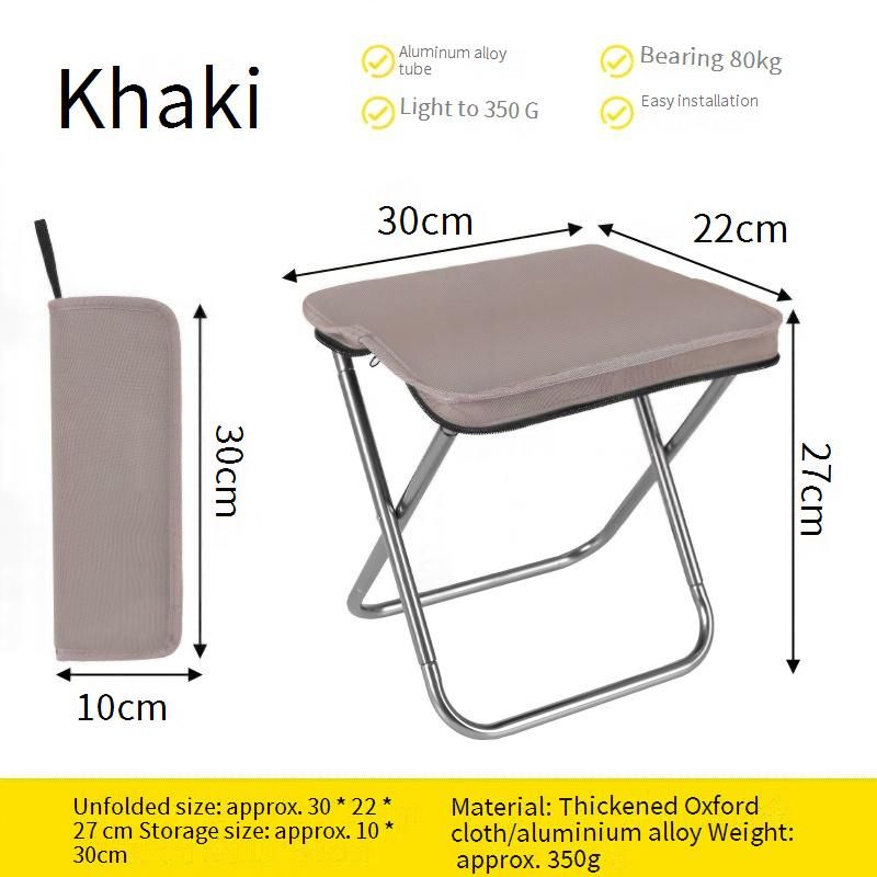 Outdoor Camping Outdoor Hand Bag Folding Stool Portable Folding Chair Camping Equipment Pencil Bag Stool Mini Small Stool Fishing Stool_desvips.com
