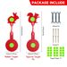 Red 3MM Thick Bidirectional Animal Rotating Stainless Steel Outdoor Slingshot BB Air Gun Practice Aiming Target_desvips.com