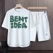 Men's Clothing 2024 Waffle Casual Summer Suit Men's Loose Teen Short sleeved T shirt Shorts Handsome Two piece Suit_desvips.com