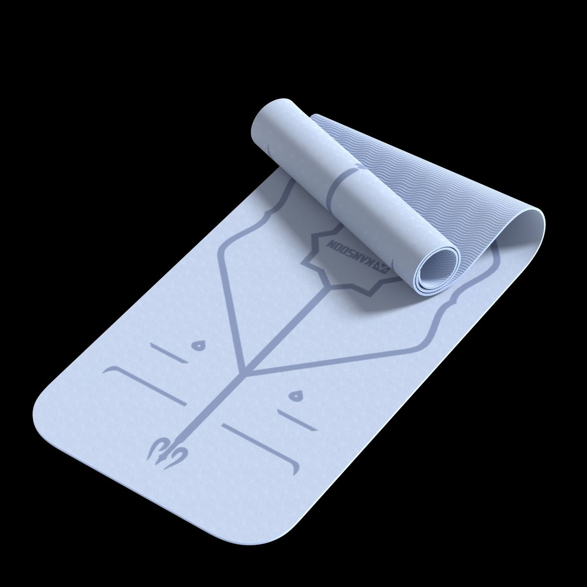 Kayso Yoga Mat Anti-Slip And Tear Resistant For Men And Women Universal Pose Line TPE Yoga Mat EA03_desvips.com