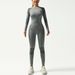 Women's Seamless Ski Base Layer Set - High Elasticity Thermal Underwear For Winter Sports, Hiking & Outdoor Activities_desvips.com