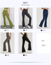 lycra Nude No Size Yoga Bell Bottoms Female High Waist Hip Lift Yoga Clothes Fitness_desvips.com