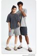 430g Heavyweight 100% Cotton American Trendy Brand Washed Distressed Men's Shorts Boxing Loose Fit Shorts_desvips.com