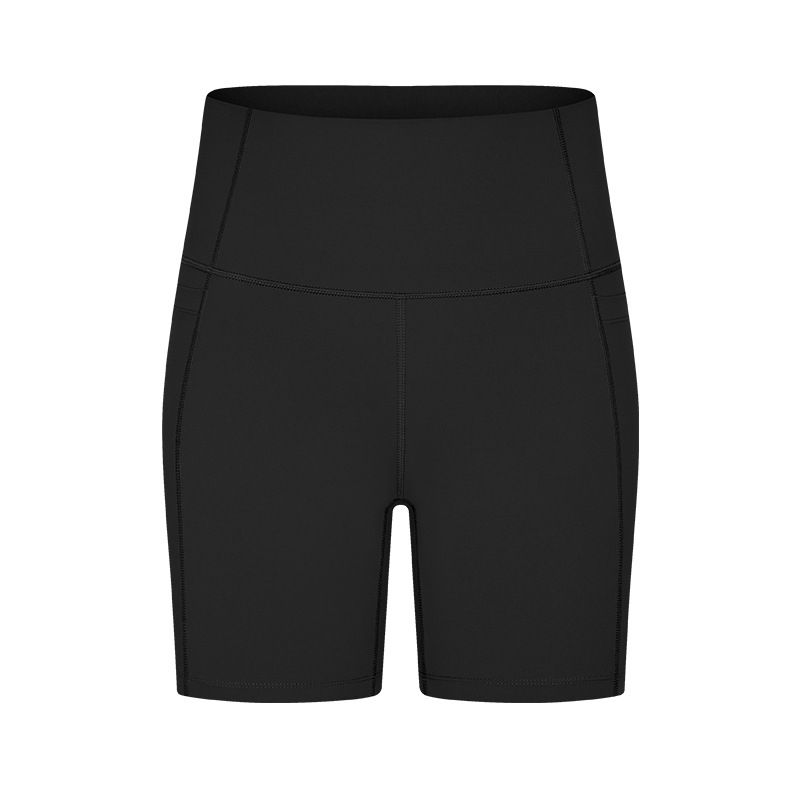 Women’s Clothing New High Waist Slimming Hip Lifting Fitness Shorts With Pockets Tight Stretch Yoga Shorts_desvips.com