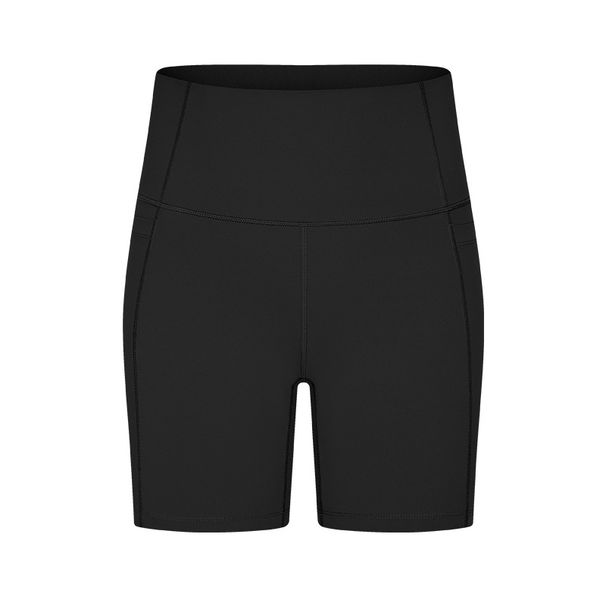 Women’s Clothing New High Waist Slimming Hip Lifting Fitness Shorts With Pockets Tight Stretch Yoga Shorts_desvips.com