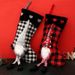 001 Qiaoding Supplies Red Heart Plush Leg Hanging Plaid Christmas Creative Decorative Elderly Gift Socks_desvips.com