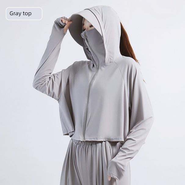 Anti-UV Women's 2022 New Summer UV Thin Sun-Protection Shirt Ice Silk Breathable Sun Protection Clothing UPF50 +_desvips.com