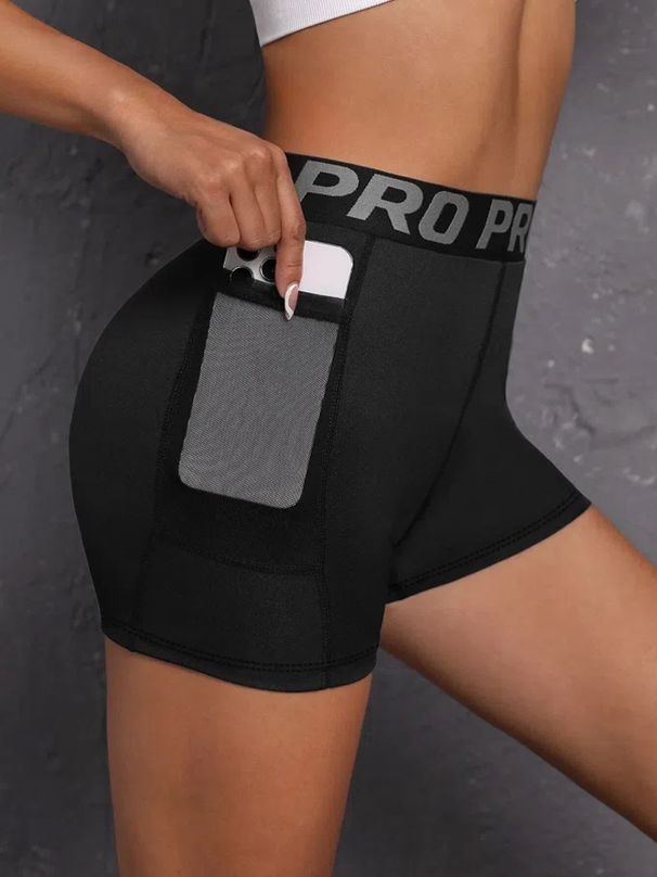 Women's High-Waisted Yoga Leggings With Side Pockets, Butt-Lifting, Gym Fitness Training Slim Shorts_desvips.com