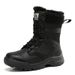 Women's Snow Boots Waterproof Winter Furry Mid Calf Shoes, Non-Slip Outdoor Hiking Boots Plus Size Black_desvips.com