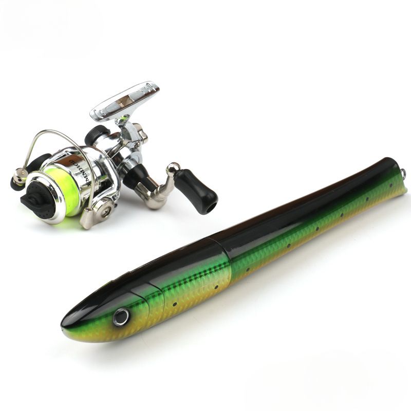 Meiyu Fish-Shaped Pen Portable Pocket Set Mini For Ice And Raft Fishing Small Fish Rod 1.6m FX_desvips.com