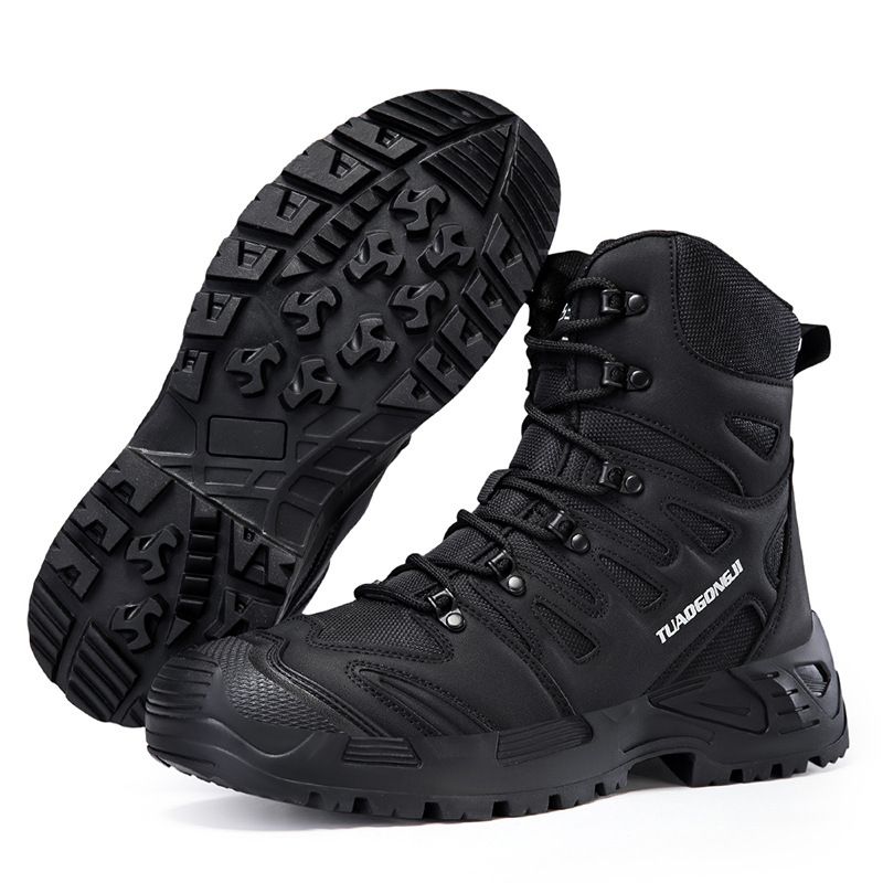 Men's Military Combat Mid-Top Workwear Security Delta Hiking Shoes Outdoor Camping Cross-Border Large Size Desert Boots_desvips.com