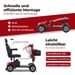 Elektromobil Für Senioren,300W-Motor, 136 Kg Tragfähigkeit,25 Km Reichweite, Um 360° Drehbare Kopfstütze, Kein Führerschein Erforderlich.-MAX PLUS RED_desvips.com
