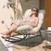 VASAGLE Outdoor Rocking Chair With Extendable Footrest And Removable Cushion_desvips.com