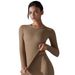New Double-Sided Brushed Solid Color Yoga Shirt Long Sleeve High Elastic Breathable Sports Running Fitness Casual_desvips.com