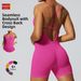 European American Style Seamless Backless Bodysuit High Elasticity Tummy Control Yoga Wear Sportswear For Women Tight Fitting_desvips.com
