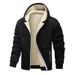Animal Game Caual Hoodie For Men Heavyweight Fleece Sweathirt Sherpa Lined Hooded Zipper Jacket Thick Streetwear_desvips.com