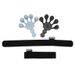 Silicone Finger Exerciser – Hand Grip Strengthener For Rehabilitation, Basketball & Office Fitness (Grey/Black, OPP Bag Packaging)_desvips.com