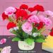Carnation Potted Plants, Artificial Silk Flowers, Simulated Bouquets, Decorations For Teacher's Bedroom, Mother's Living_desvips.com