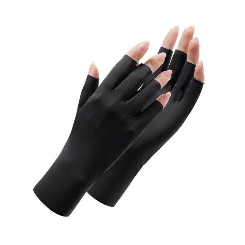 Sun Protection Gloves For Women, UV Protection, Anti-Slip, Driving, Cycling, Electric Bike, Summer Ice Silk, Outdoor_desvips.com