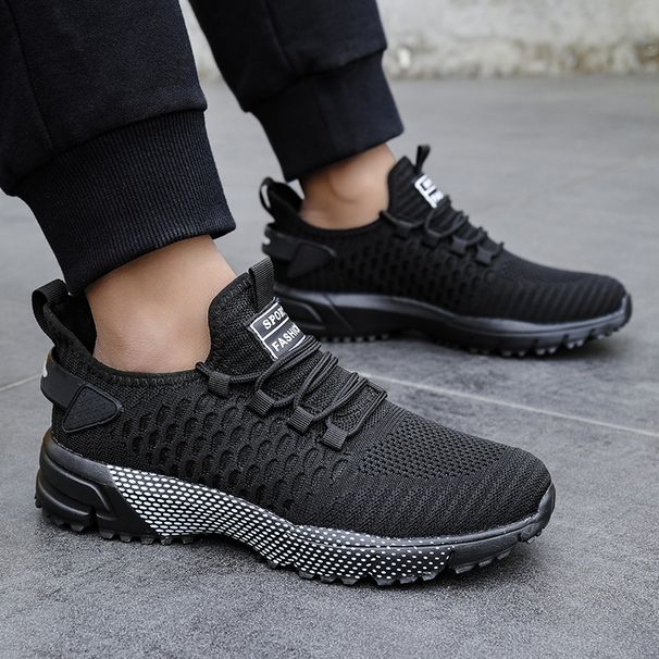 Summer Men New Running Lightweight Platform Sneakers Trend Thick Soled Breathable Anti Slip Casual Jogging Shoes Hot_desvips.com