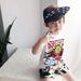 Summer Trendy Brand Black Super Pacifier Print Boys And Girls Children's Short Sleeve T-Shirt For Older Kids Stylish_desvips.com