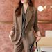 Women's Clothing Design Sense Small Suit Jacket Back Split Top Long Sleeve_desvips.com