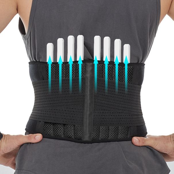 Premium Compression Back Support Belt For Weightlifting, Squats & Basketball - Breathable Waist Trainer For Men & Women (Black, S/M/L)_desvips.com