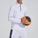 New Half Zipper Quick Drying Clothing Men's Tight Height Elastic Stand Up Collar Golf Suit Outdoor Running Fitness Wear T-Shirt Long Sleeve_desvips.com